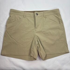 Patagonia Quandary Khaki Hiking Shorts 5” Inseam Women's Size 8